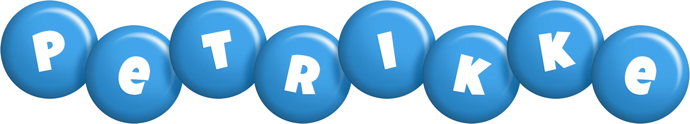 Petrikke candy-blue logo