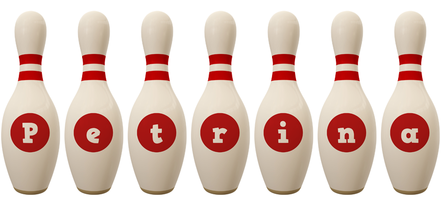 Petrina bowling-pin logo