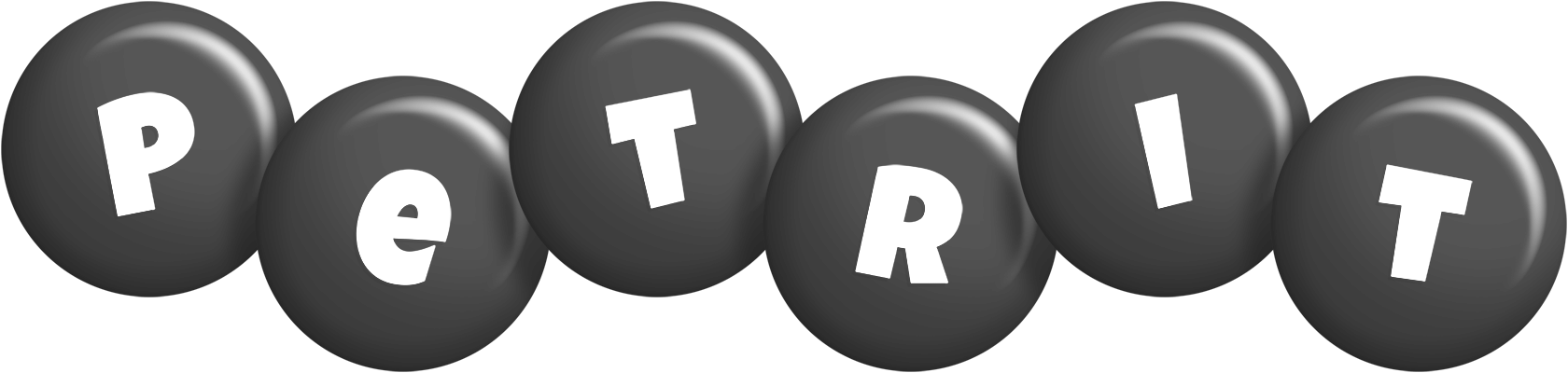 Petrit candy-black logo