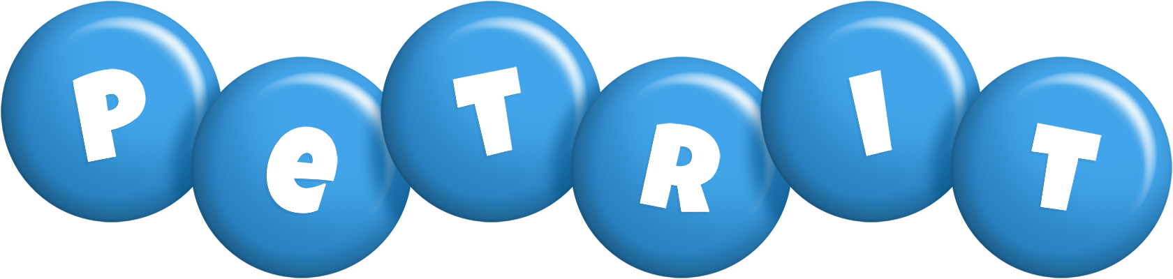 Petrit candy-blue logo