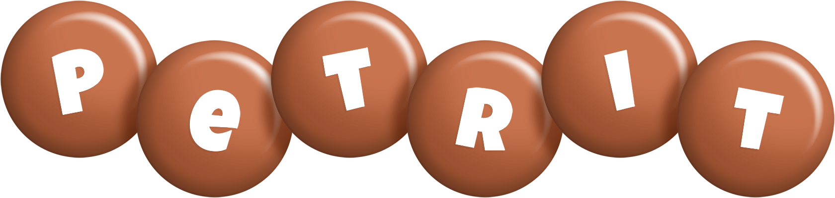 Petrit candy-brown logo
