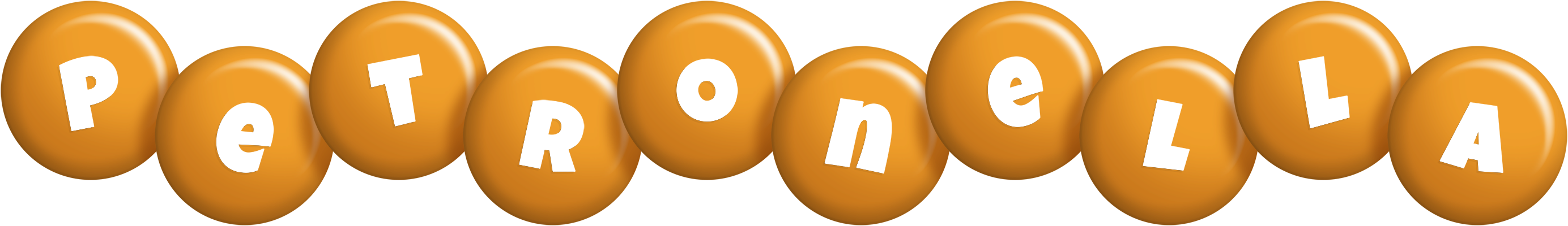 Petronella candy-orange logo
