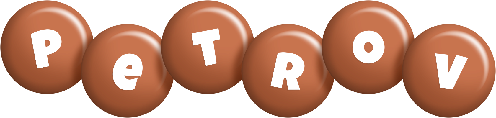 Petrov candy-brown logo