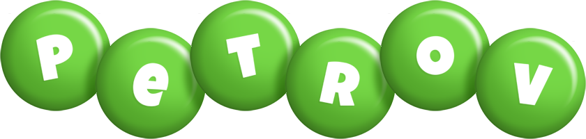 Petrov candy-green logo