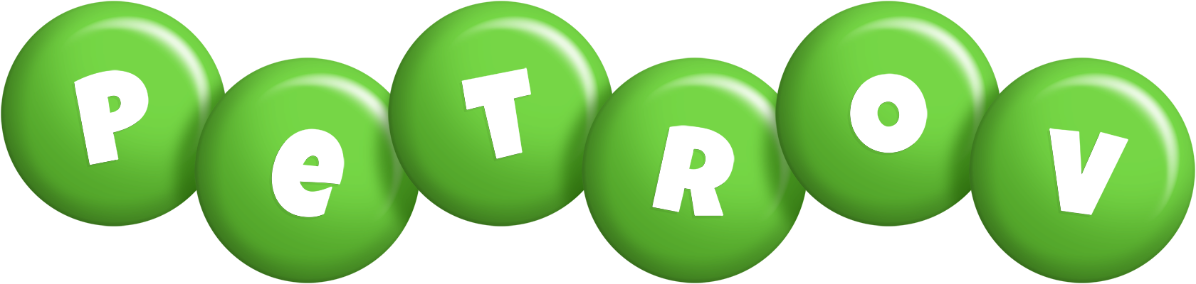 Petrov candy-green logo