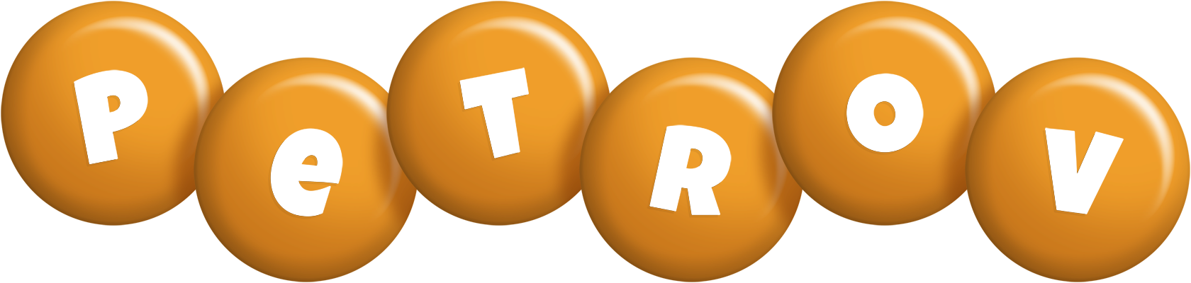 Petrov candy-orange logo