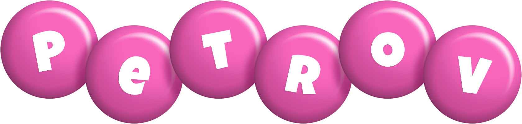 Petrov candy-pink logo