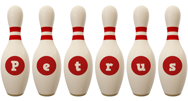 Petrus bowling-pin logo