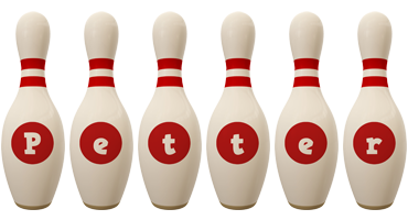 Petter bowling-pin logo