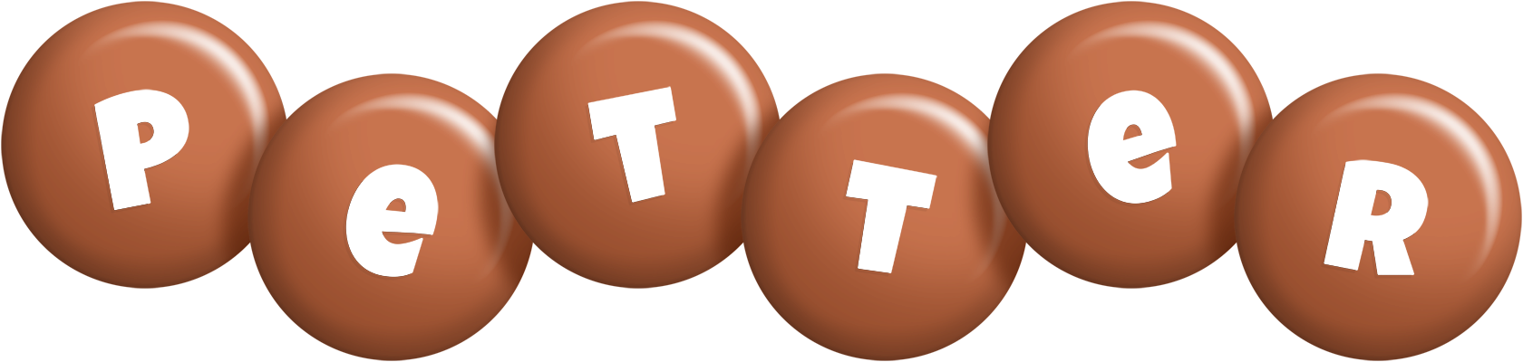 Petter candy-brown logo