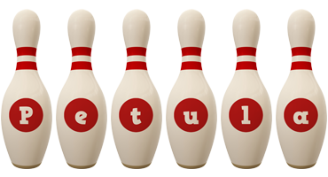 Petula bowling-pin logo