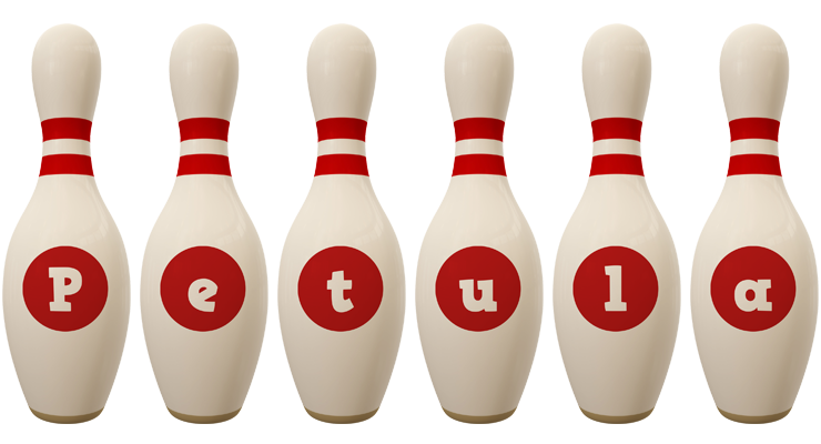 Petula bowling-pin logo