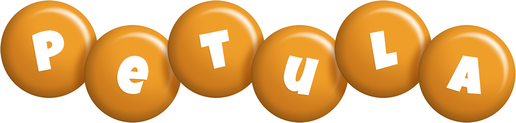 Petula candy-orange logo