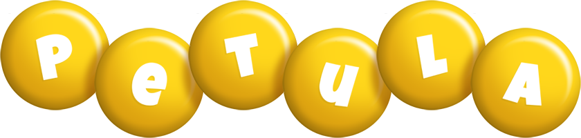 Petula candy-yellow logo