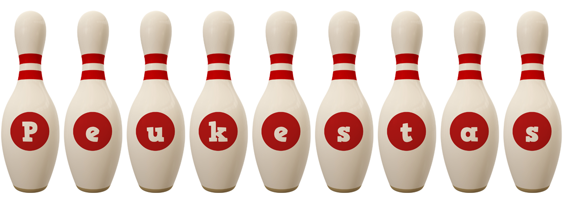 Peukestas bowling-pin logo