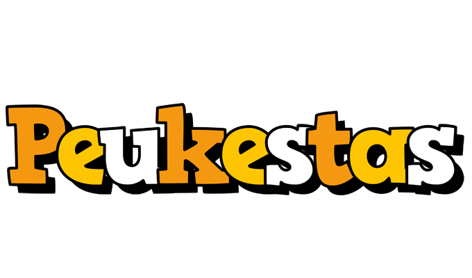 Peukestas cartoon logo