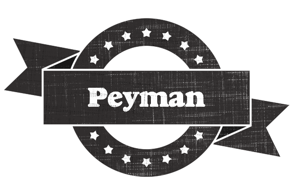Peyman grunge logo