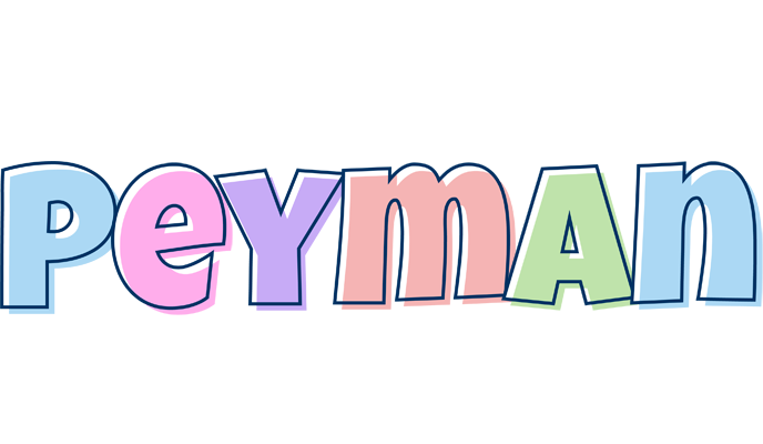 Peyman pastel logo