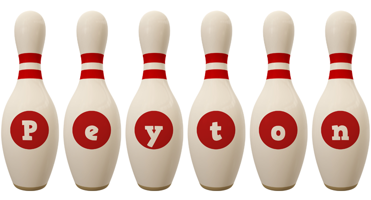 Peyton bowling-pin logo