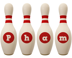 Pham bowling-pin logo