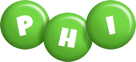 Phi candy-green logo