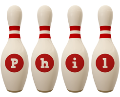 Phil bowling-pin logo