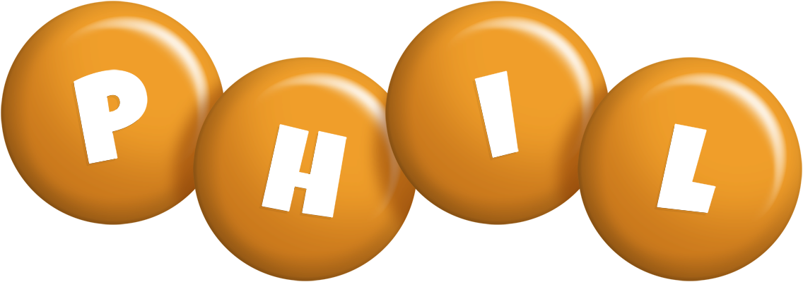 Phil candy-orange logo