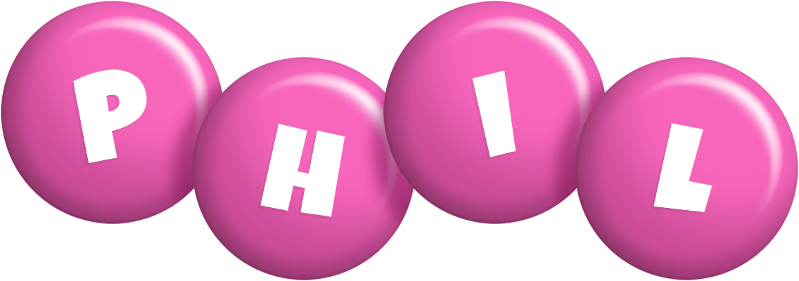 Phil candy-pink logo