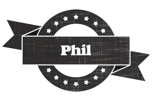 Phil grunge logo