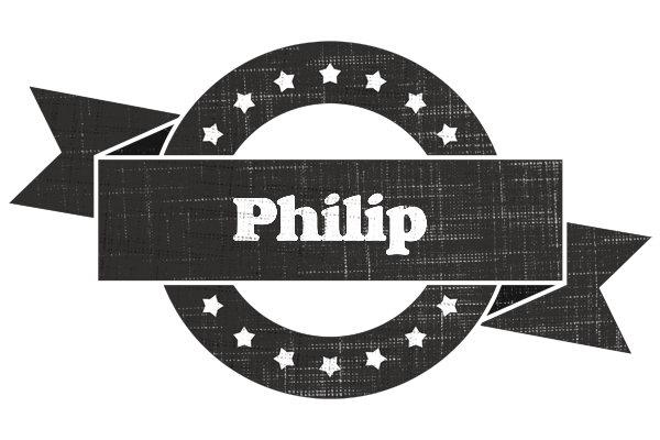 Philip grunge logo