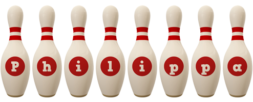 Philippa bowling-pin logo