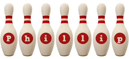 Phillip bowling-pin logo