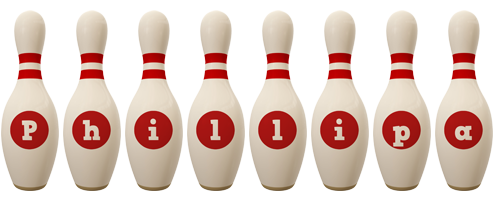 Phillipa bowling-pin logo