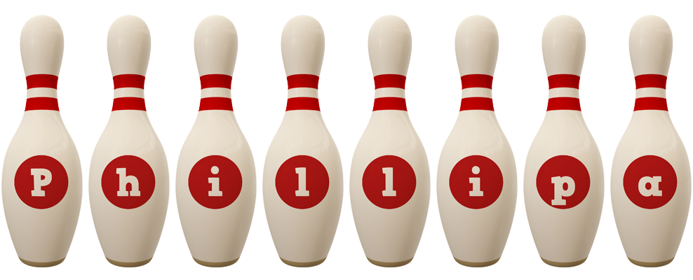 Phillipa bowling-pin logo