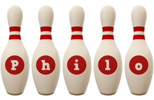 Philo bowling-pin logo