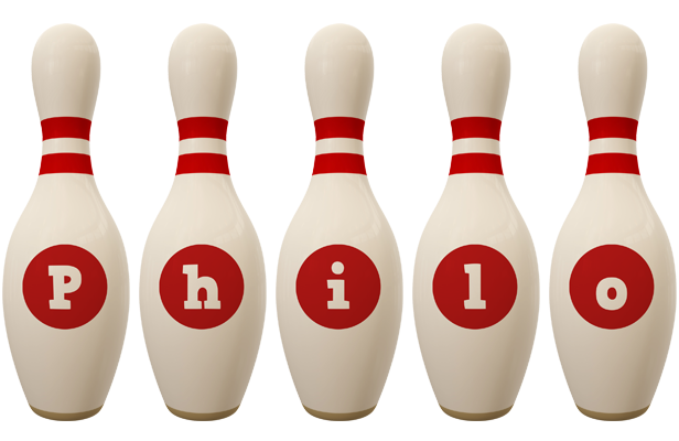 Philo bowling-pin logo