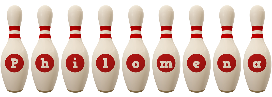 Philomena bowling-pin logo