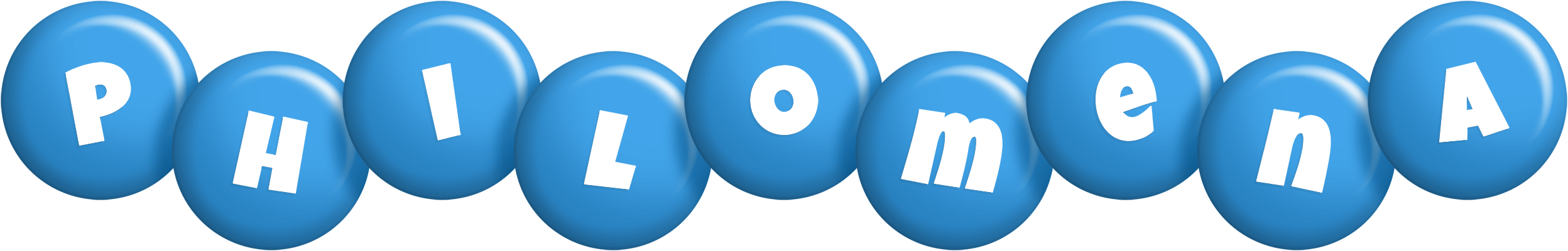 Philomena candy-blue logo