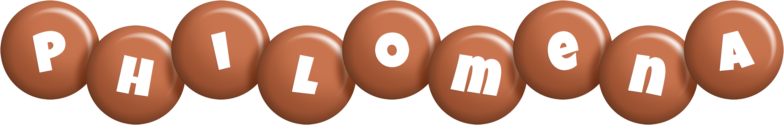 Philomena candy-brown logo