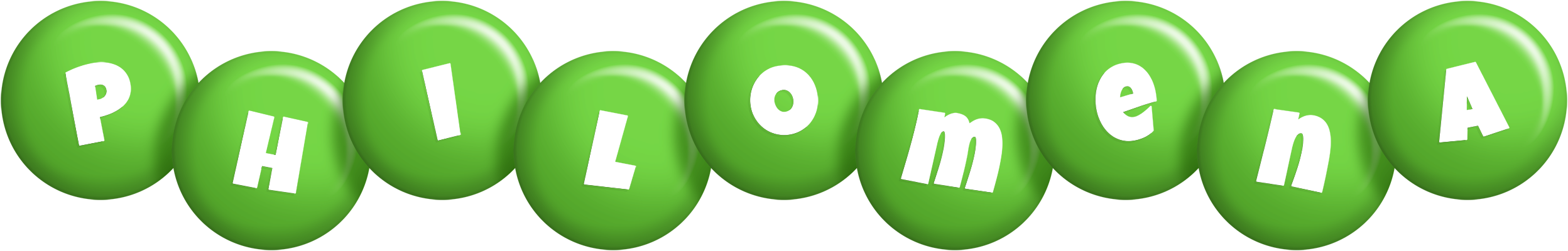 Philomena candy-green logo