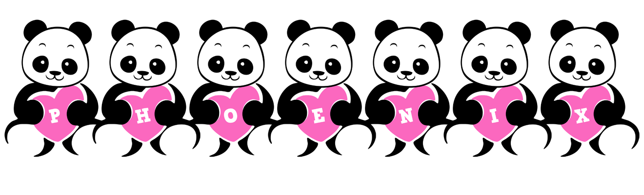 Phoenix love-panda logo