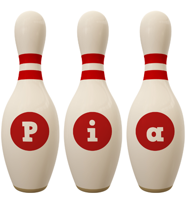 Pia bowling-pin logo