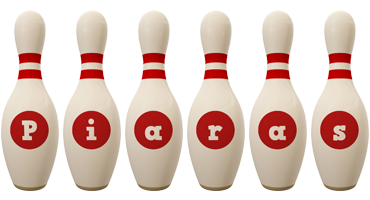 Piaras bowling-pin logo