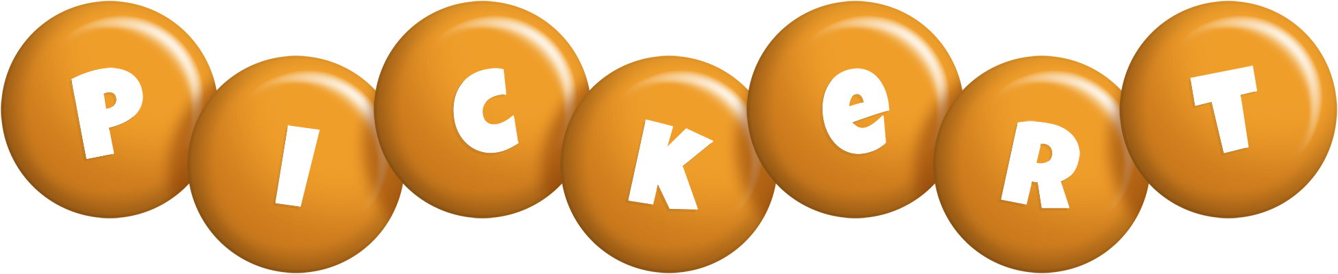 Pickert candy-orange logo