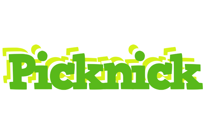 PICKNICK logo effect. Colorful text effects in various flavors. Customize your own text here: https://www.textgiraffe.com/logos/picnic/