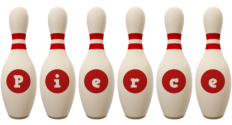 Pierce bowling-pin logo