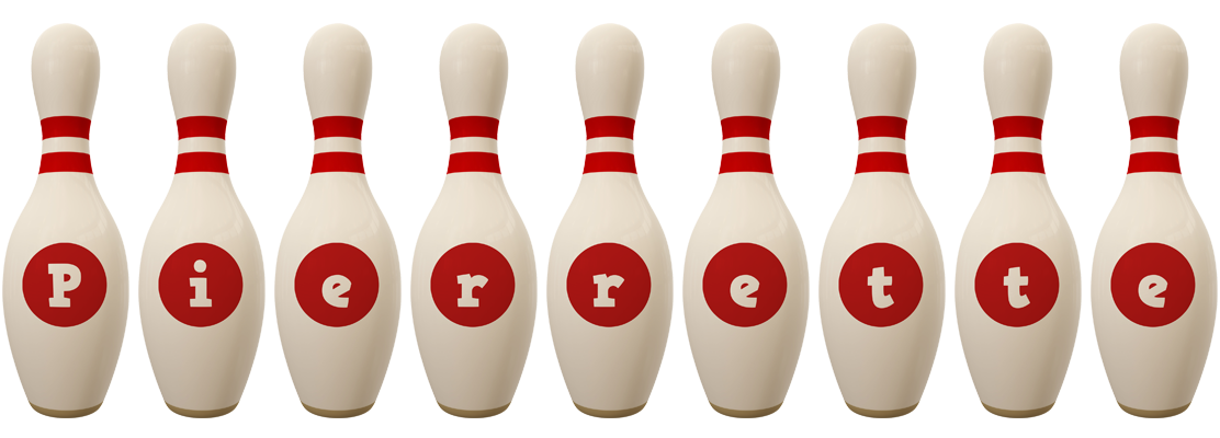 Pierrette bowling-pin logo
