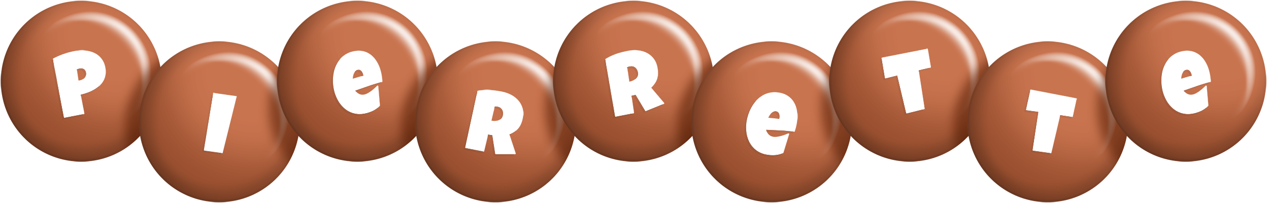 Pierrette candy-brown logo
