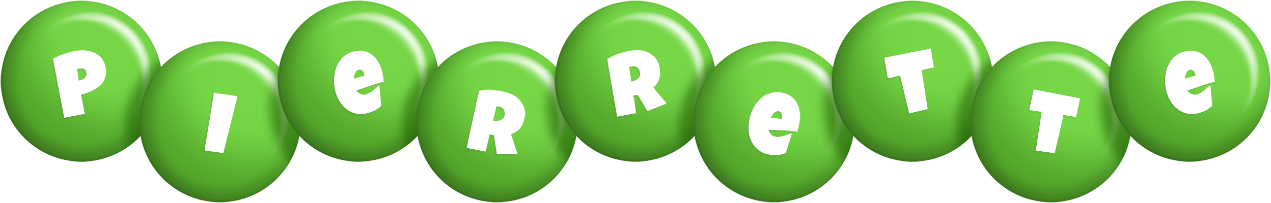 Pierrette candy-green logo