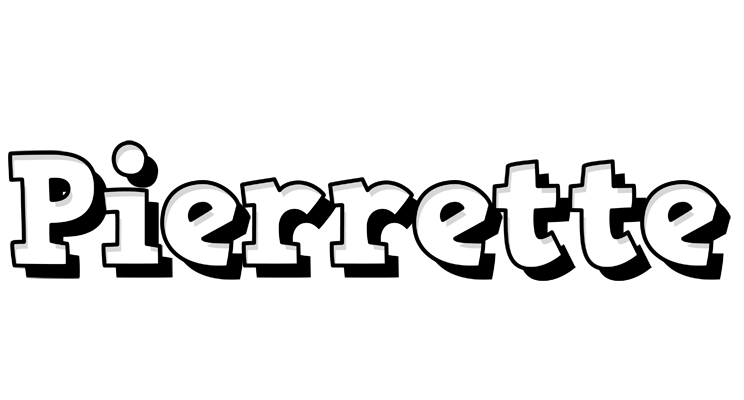 Pierrette snowing logo
